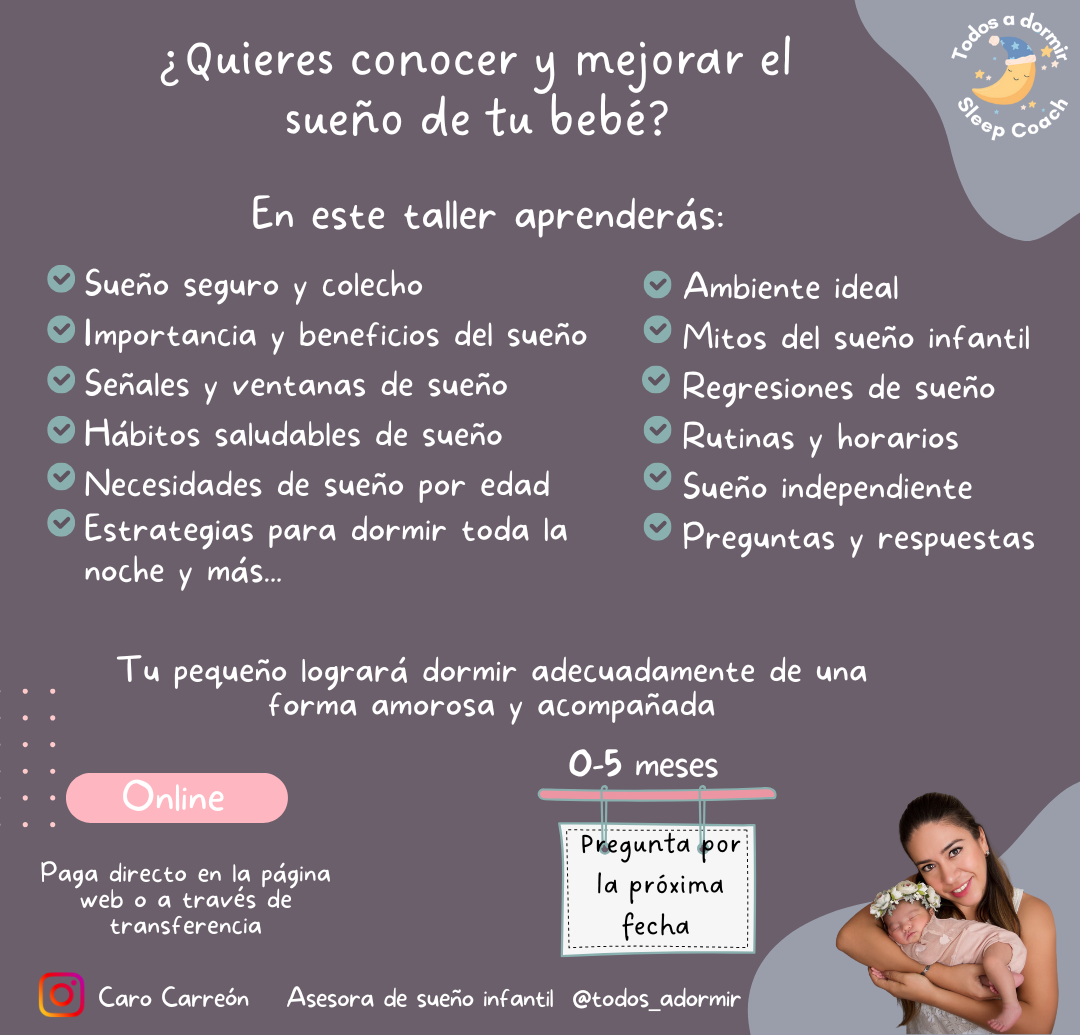 Taller en vivo 0-5 meses "Conociendo el sueño de mi bebé"