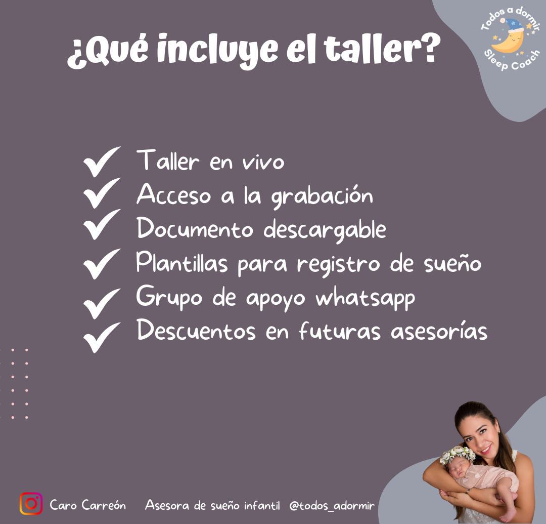 Taller en vivo  "Durmiendo al fin" +5 meses